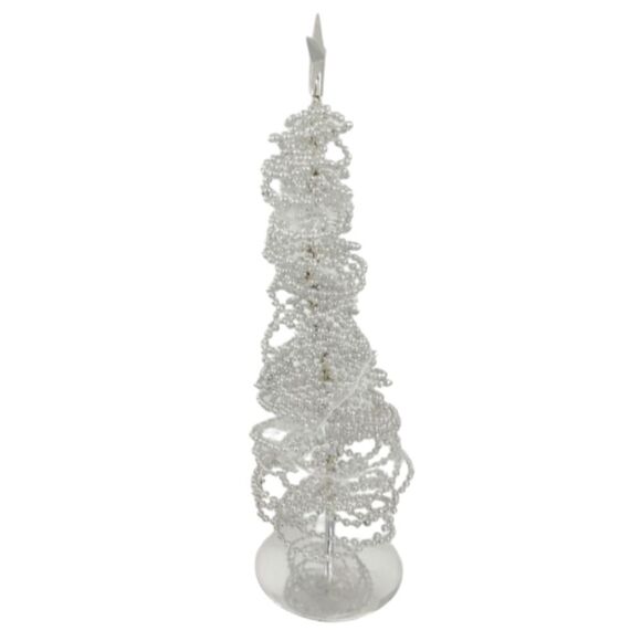 Christmas Tree Beaded Bendable Silver - Picture 2 of 15